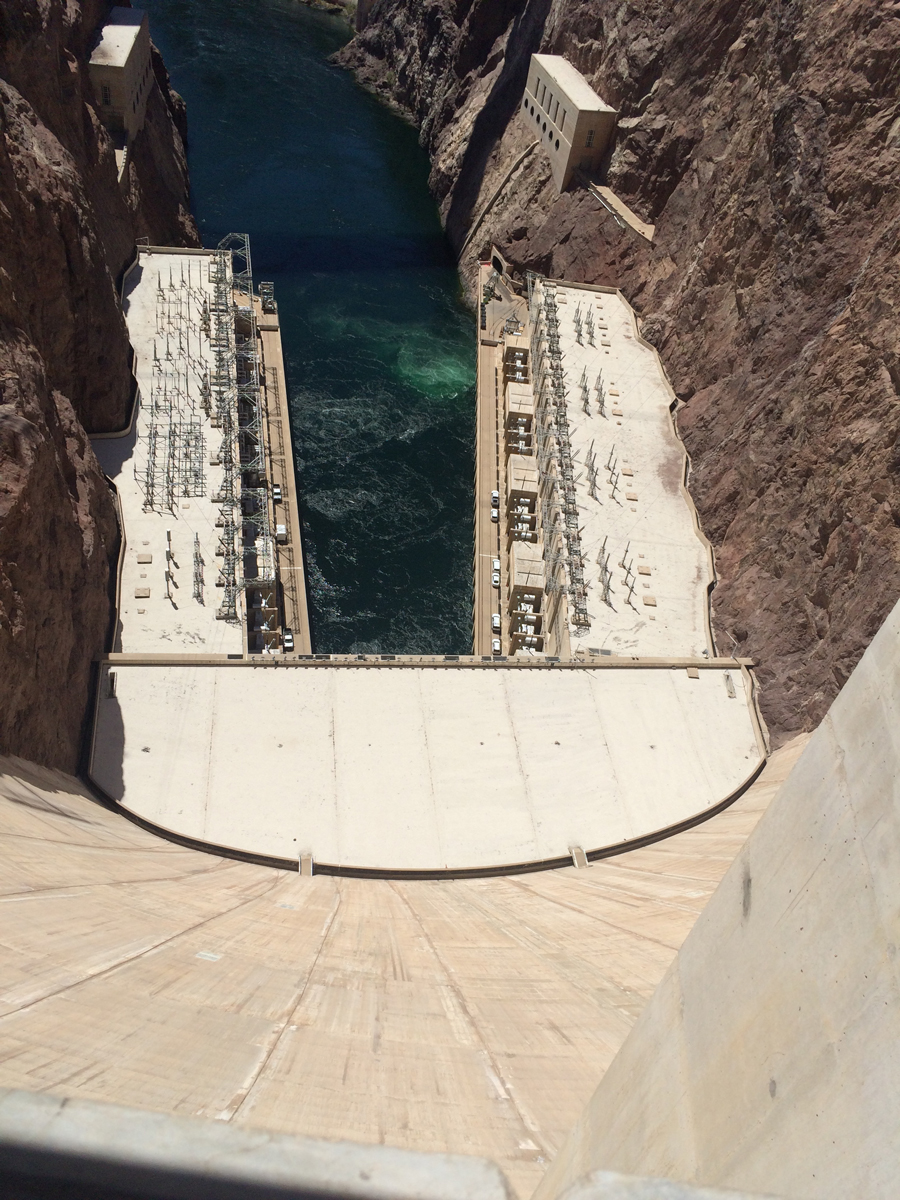 Looking down Hoover Dam